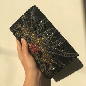 Vintage beaded DADAS clutch